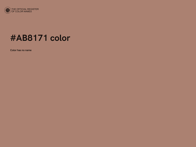 #AB8171 color image