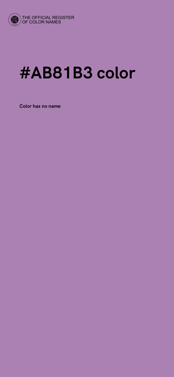 #AB81B3 color image