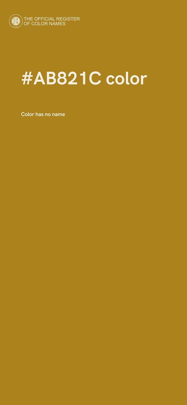 #AB821C color image
