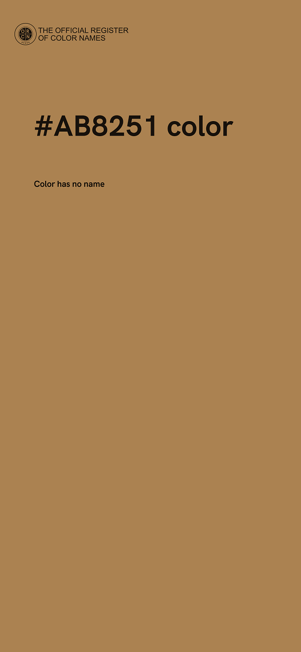 #AB8251 color image