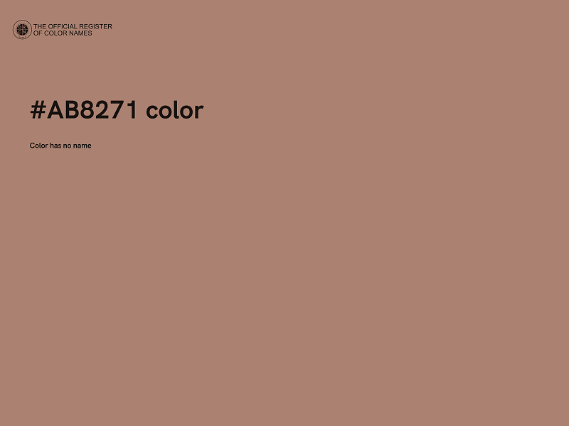 #AB8271 color image