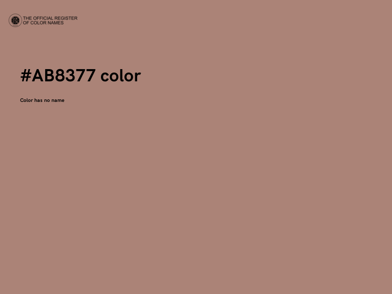 #AB8377 color image