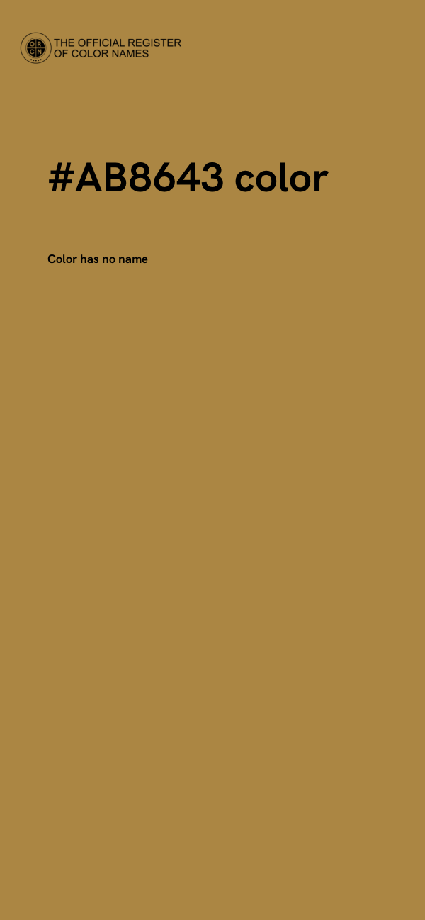 #AB8643 color image