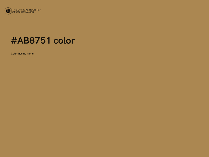 #AB8751 color image