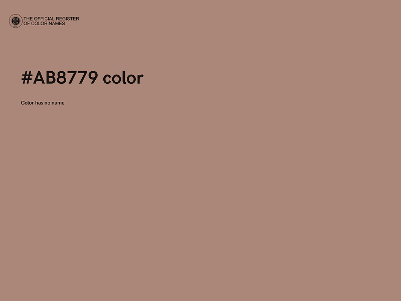 #AB8779 color image