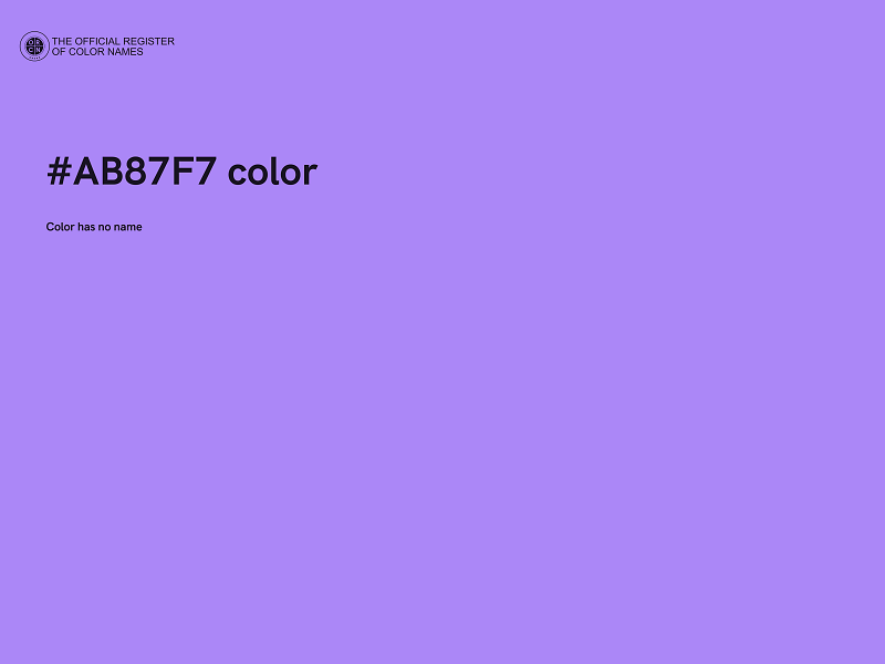 #AB87F7 color image