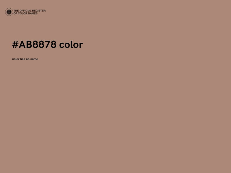 #AB8878 color image