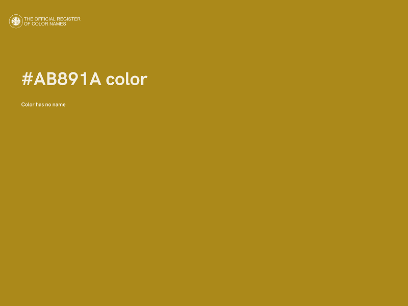 #AB891A color image