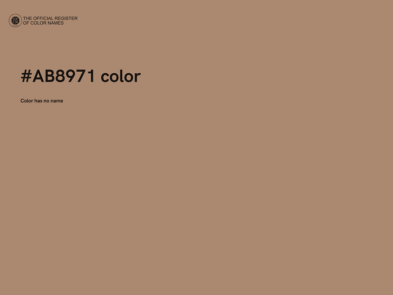 #AB8971 color image