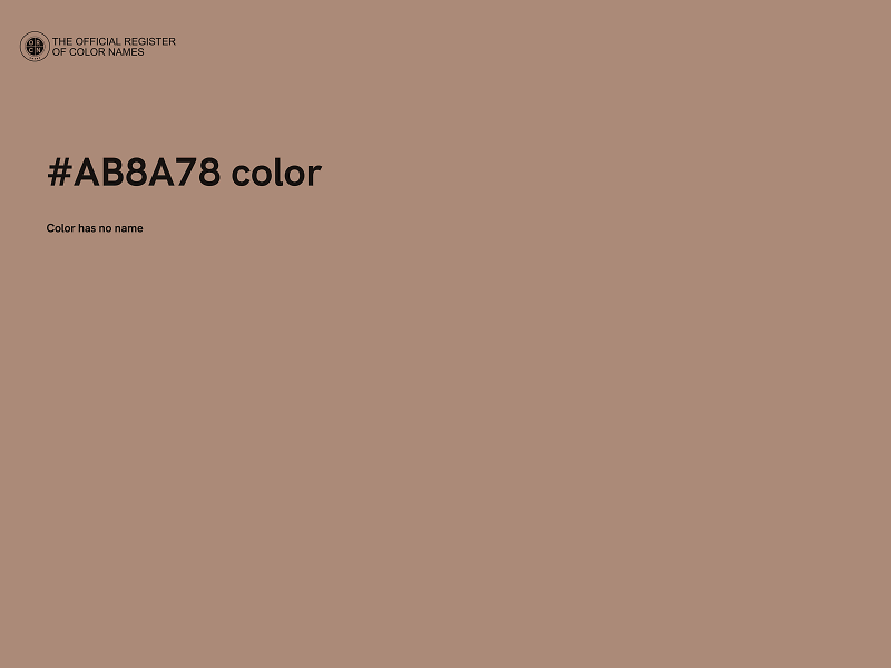 #AB8A78 color image