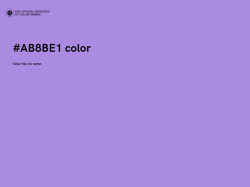#AB8BE1 color image