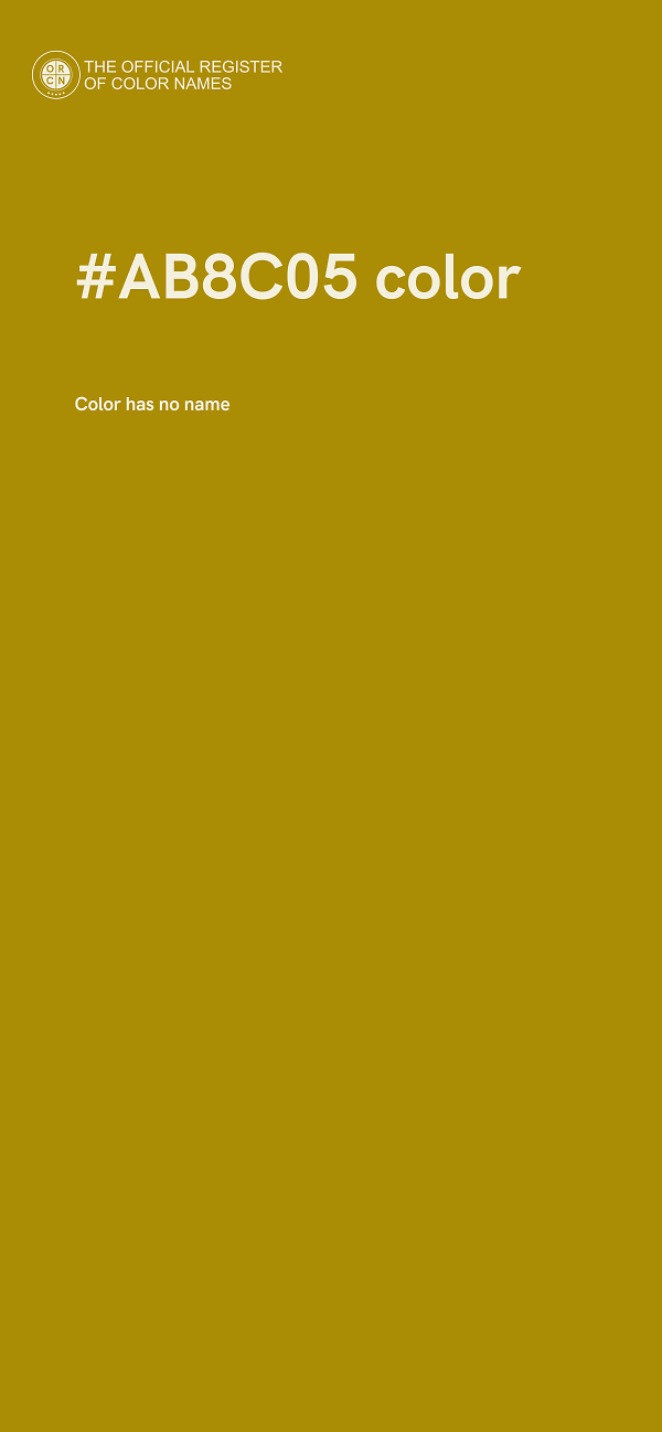 #AB8C05 color image