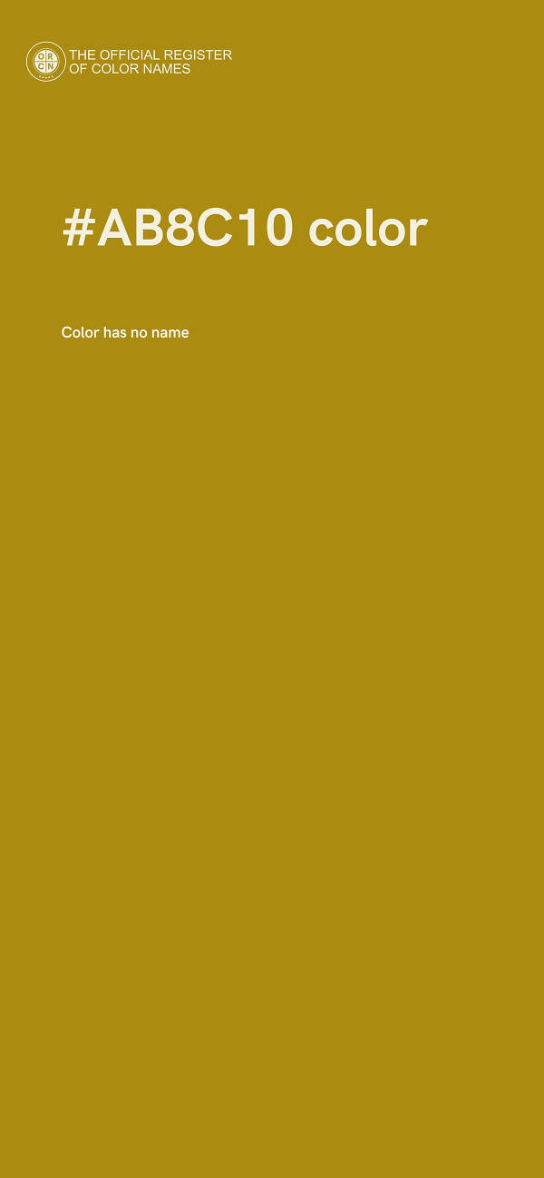#AB8C10 color image