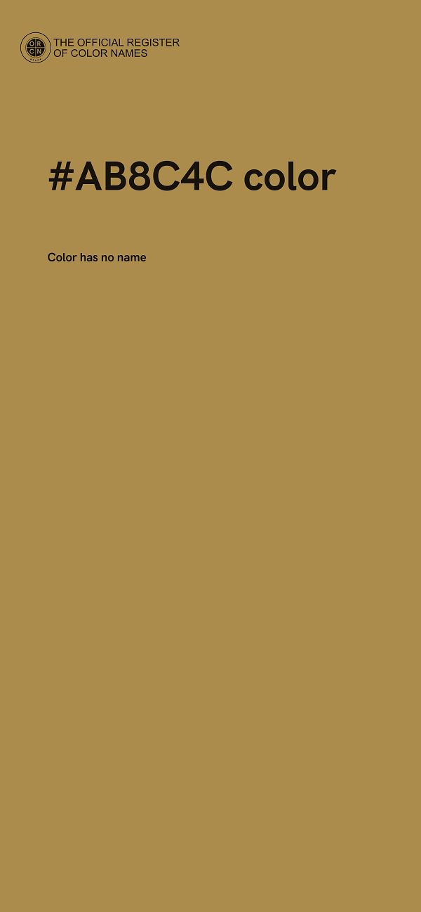 #AB8C4C color image