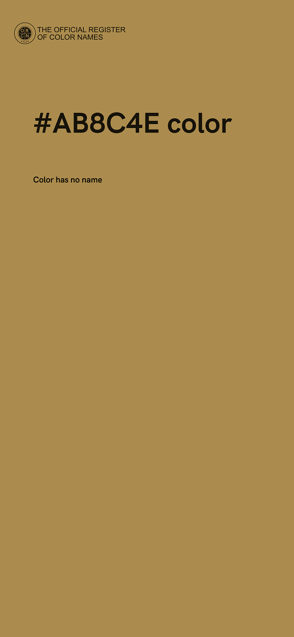 #AB8C4E color image