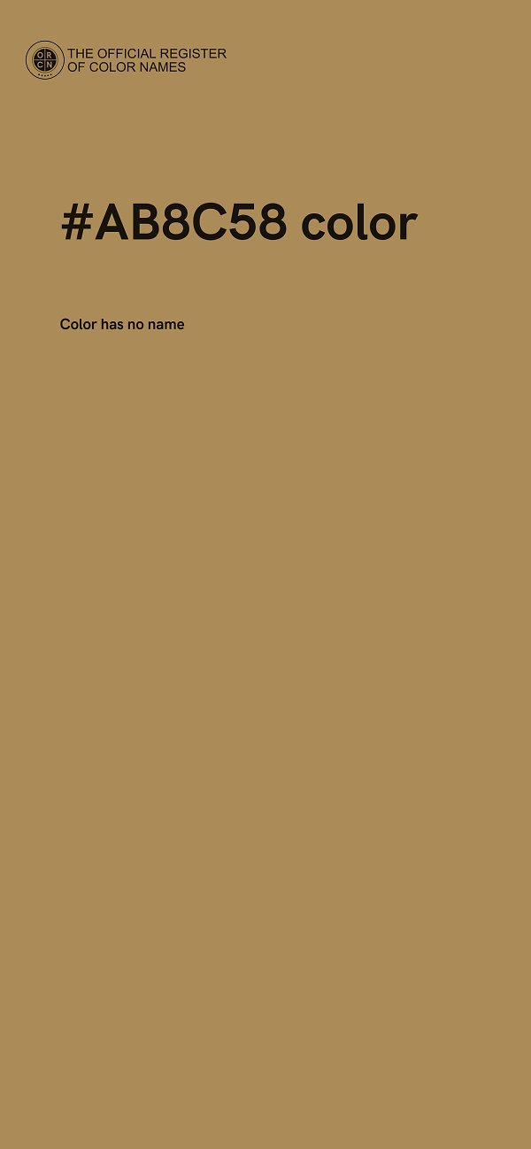 #AB8C58 color image