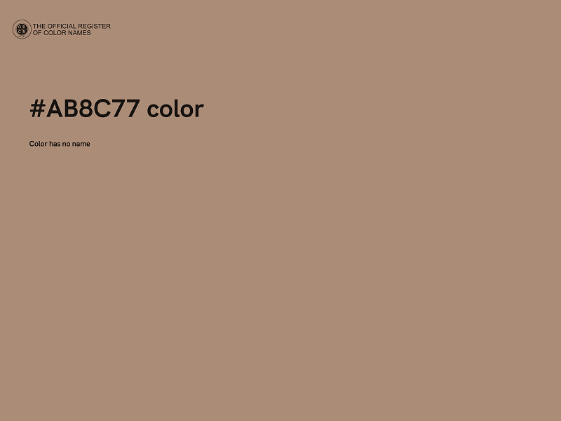 #AB8C77 color image