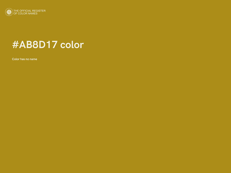 #AB8D17 color image