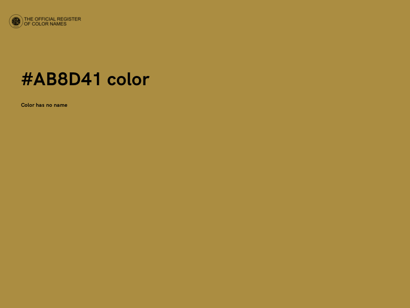 #AB8D41 color image