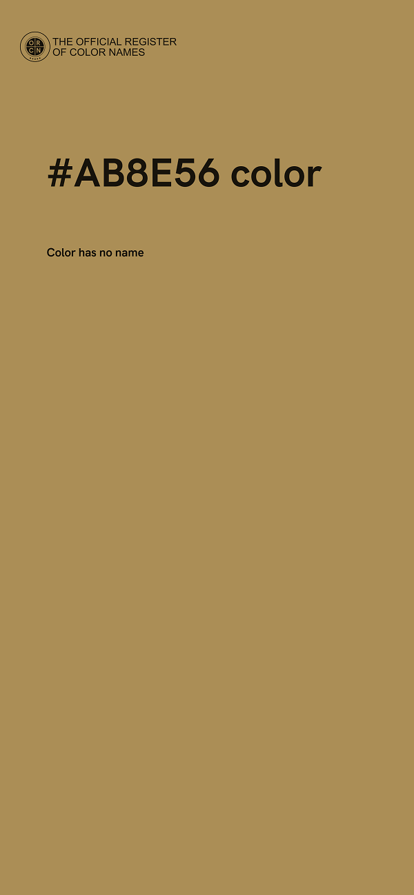 #AB8E56 color image