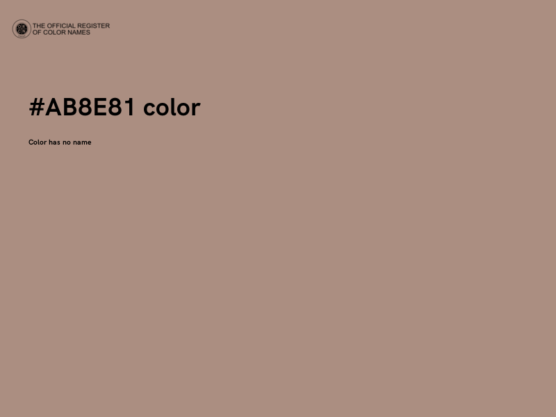 #AB8E81 color image