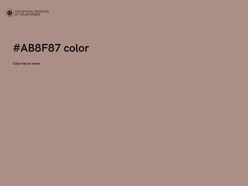 #AB8F87 color image