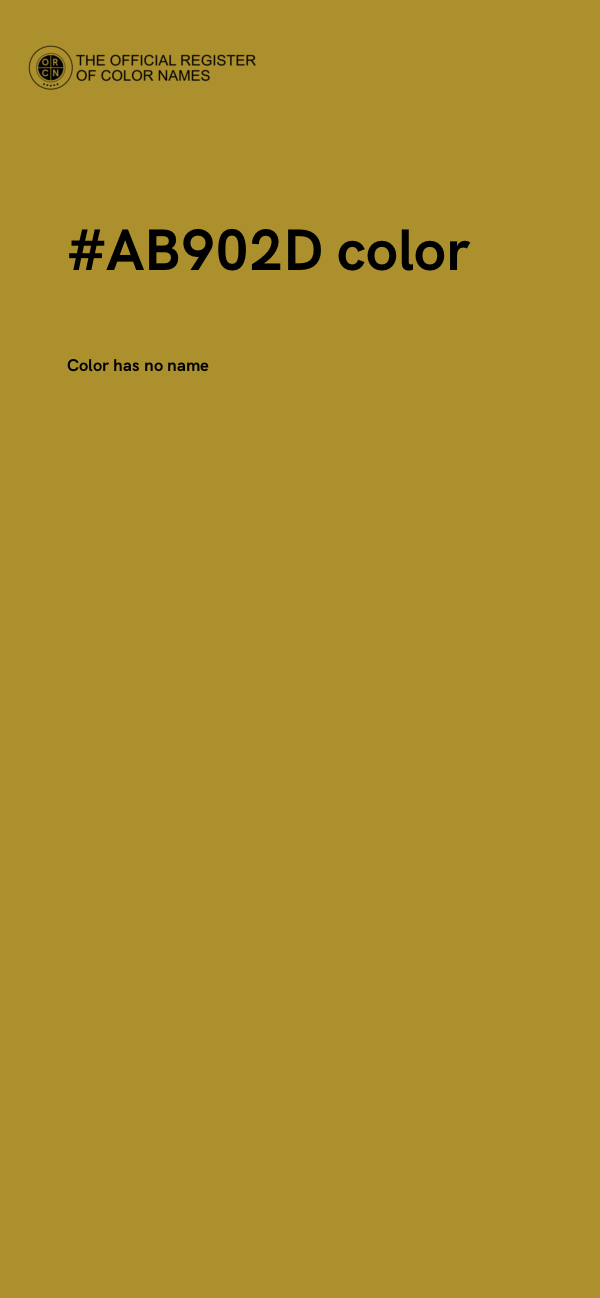 #AB902D color image