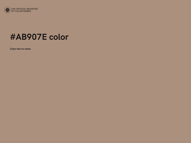 #AB907E color image