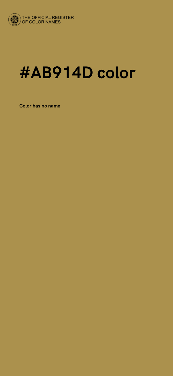 #AB914D color image