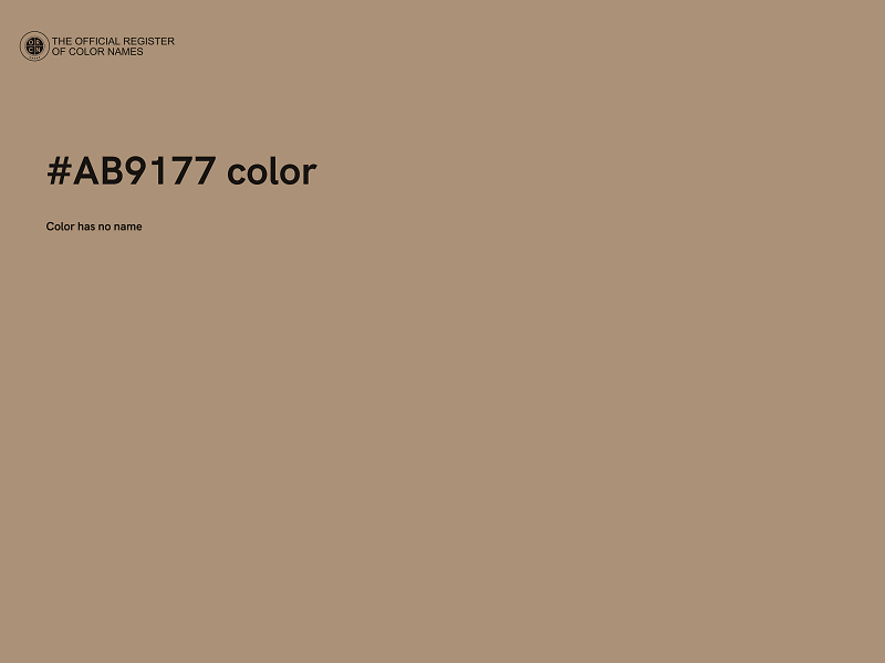 #AB9177 color image