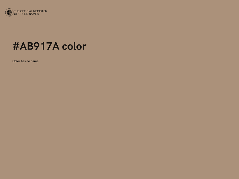 #AB917A color image