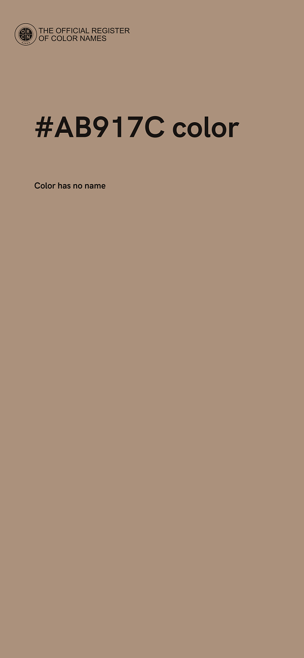 #AB917C color image
