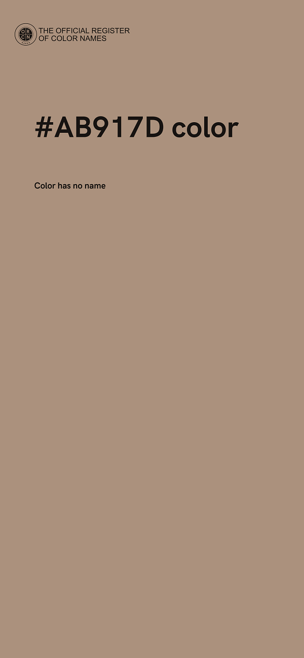 #AB917D color image