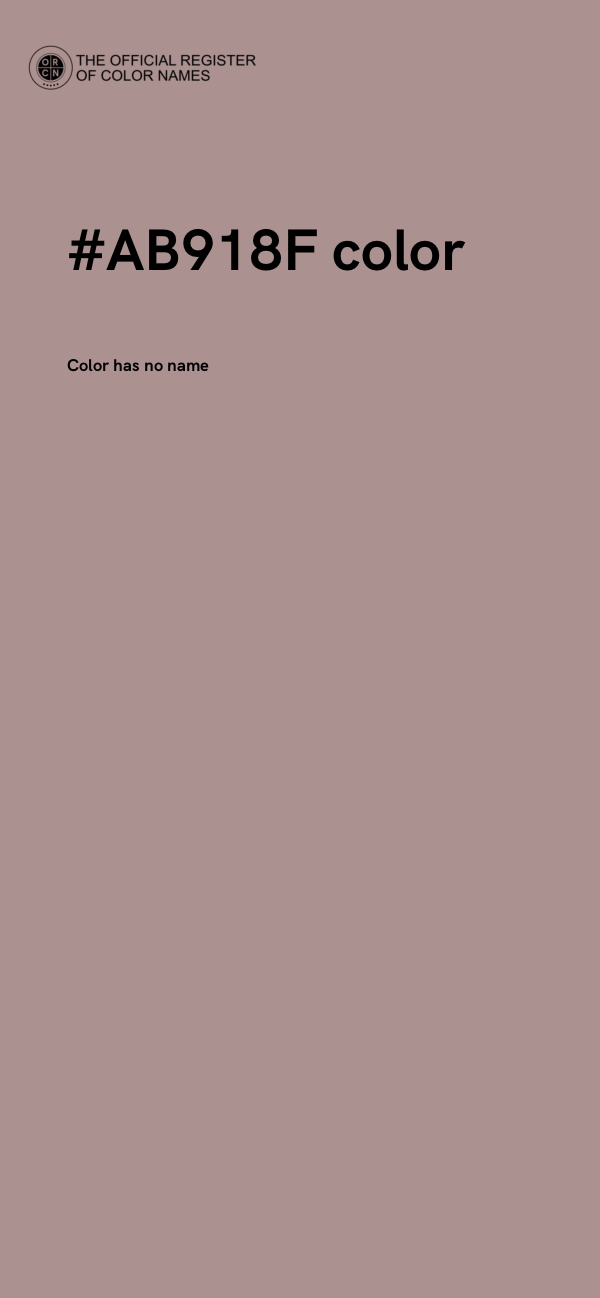 #AB918F color image