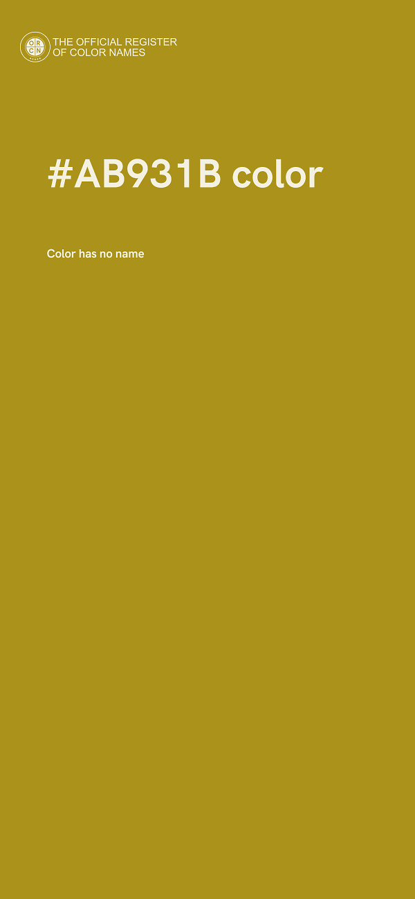 #AB931B color image