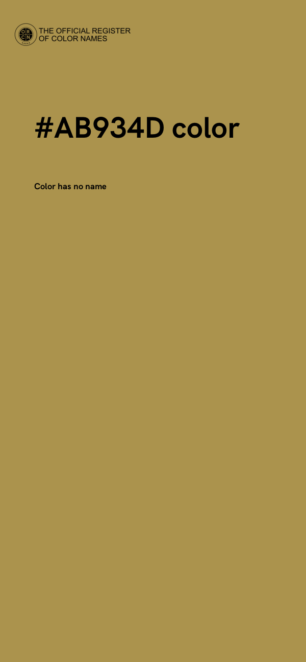 #AB934D color image
