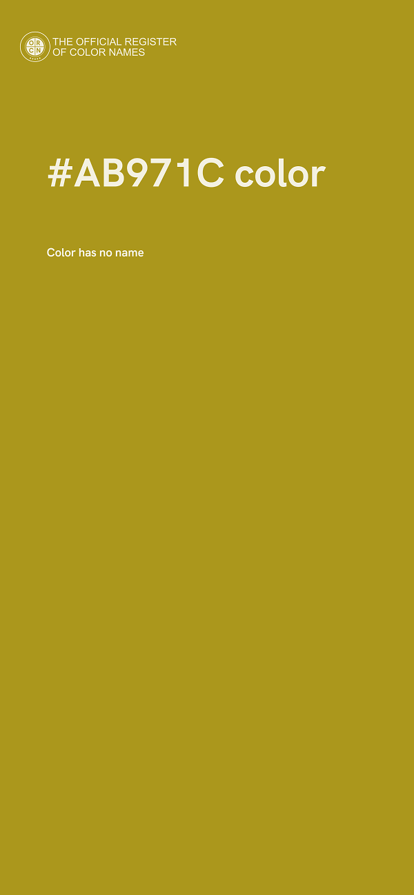 #AB971C color image