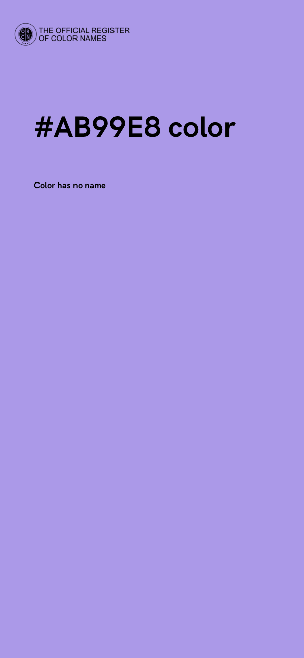 #AB99E8 color image