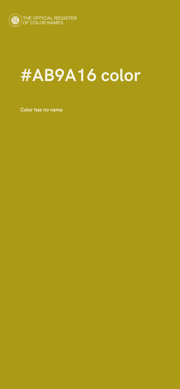 #AB9A16 color image