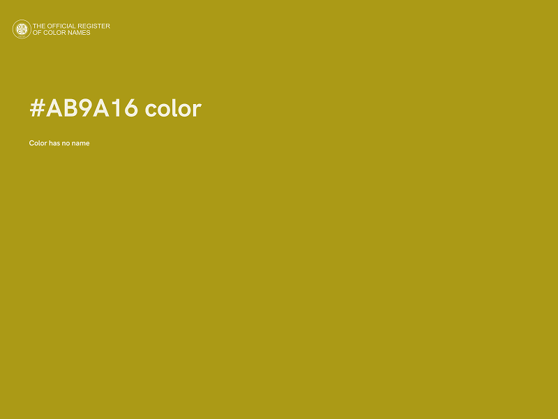 #AB9A16 color image