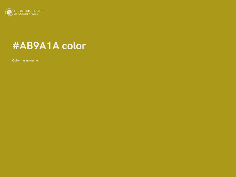 #AB9A1A color image