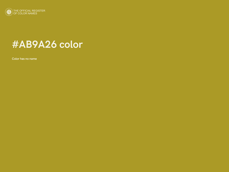 #AB9A26 color image