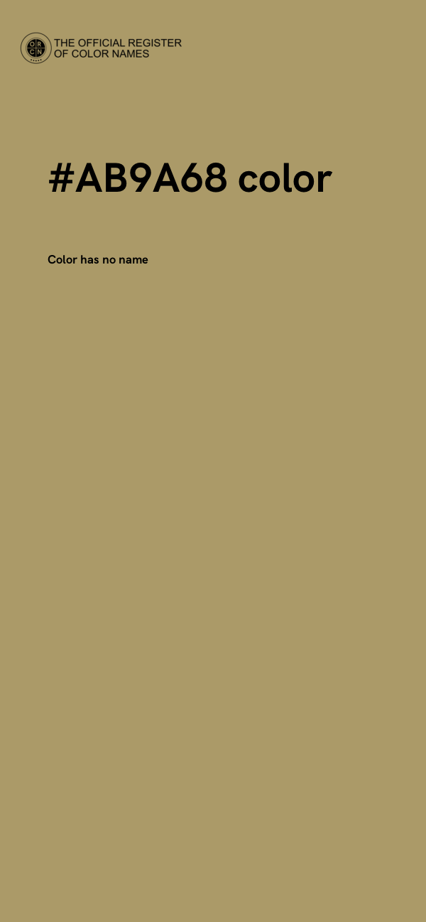 #AB9A68 color image