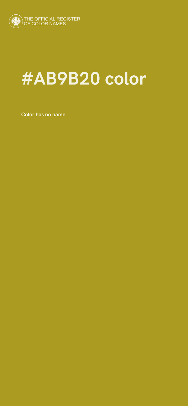 #AB9B20 color image