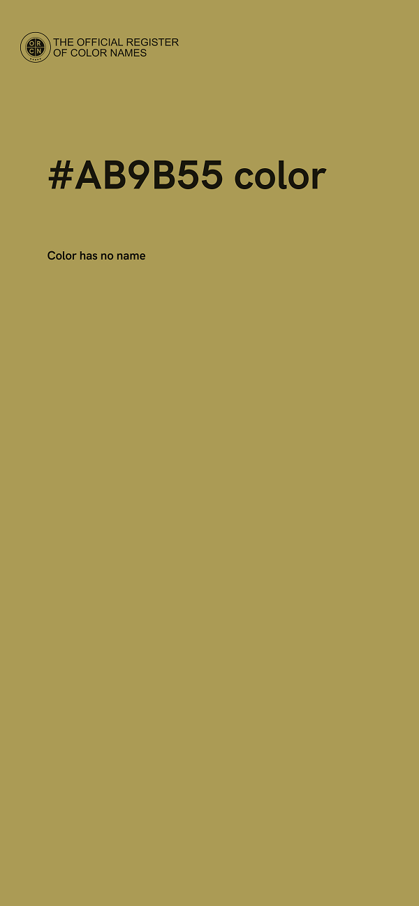 #AB9B55 color image