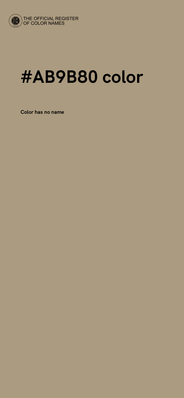 #AB9B80 color image