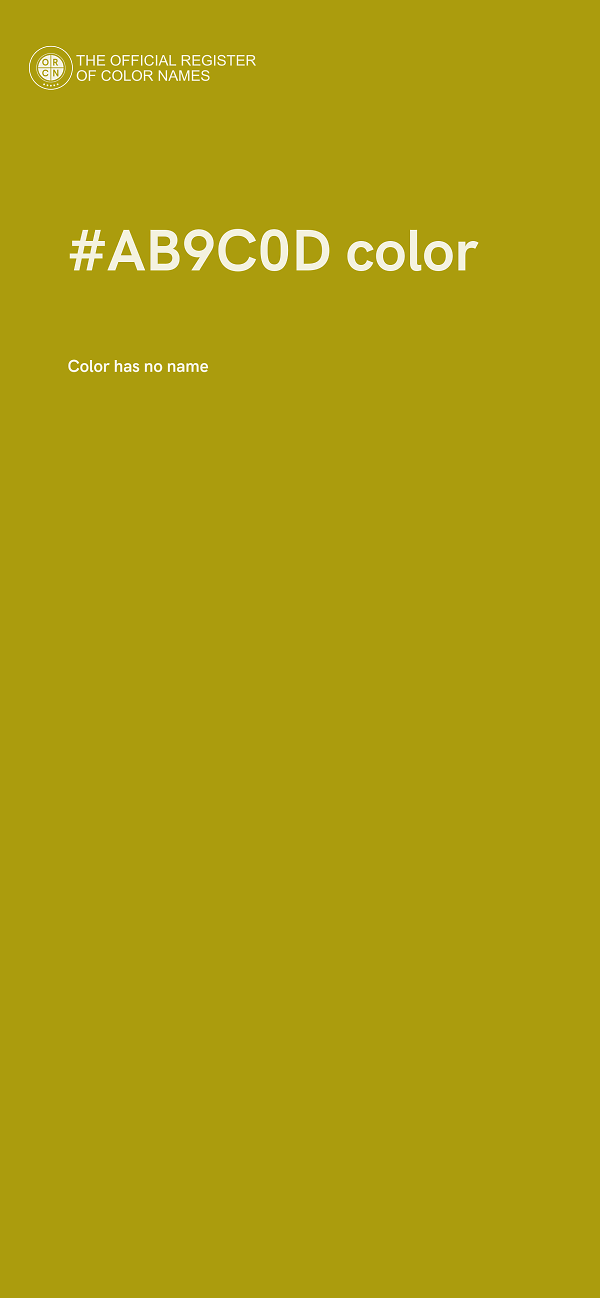 #AB9C0D color image