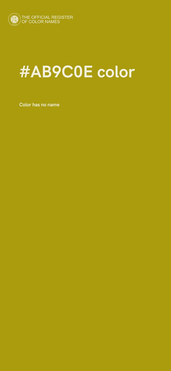 #AB9C0E color image