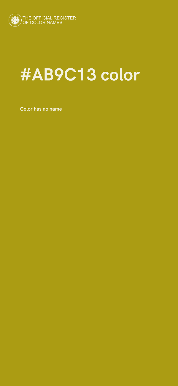 #AB9C13 color image