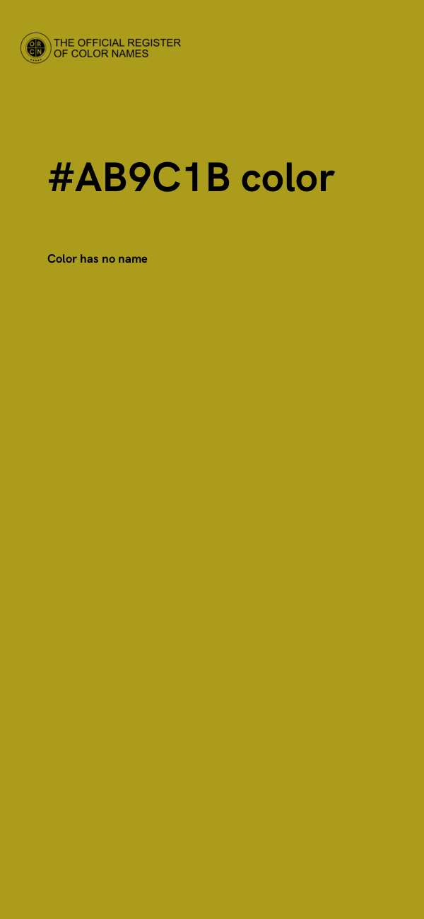 #AB9C1B color image